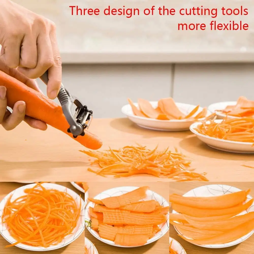 Wholesale Peel Tools, Handheld Vegetable Slicer, Shredder With 3 Blades