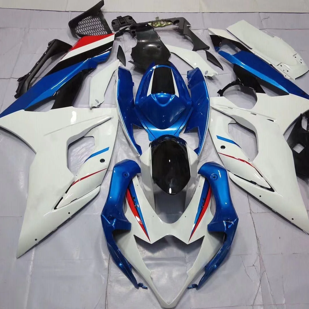 

2021 WHSC Cowlings For SUZUKI GSXR1000 2005-2006 ABS Plastic Fairing Kit blue white, Pictures shown