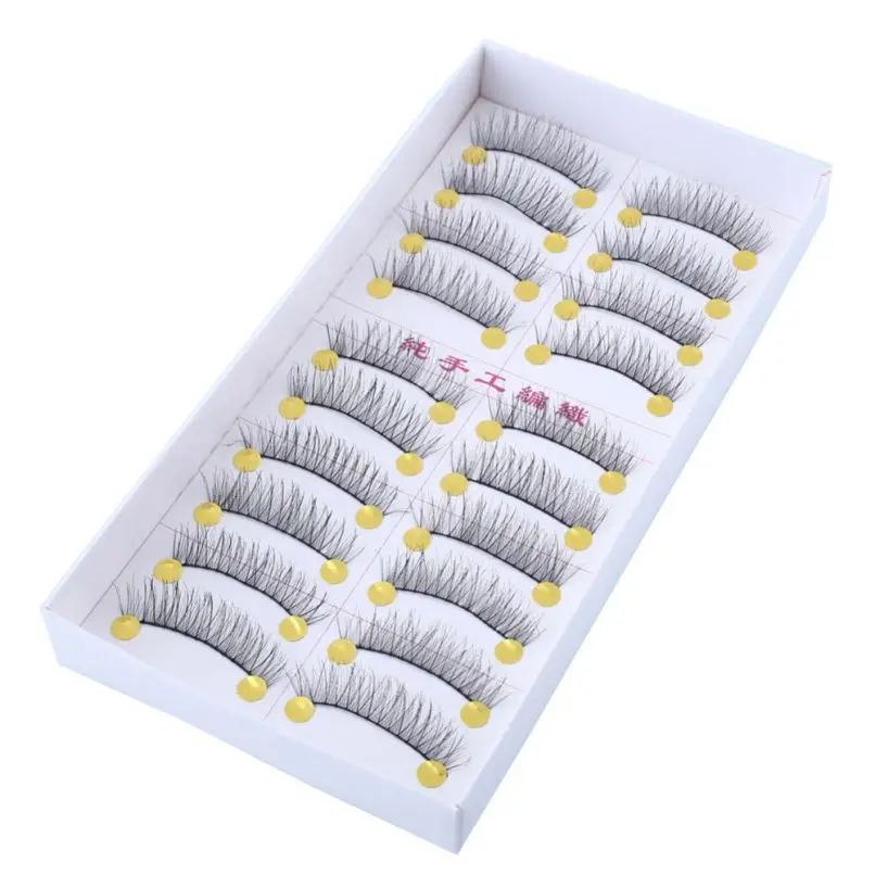

Natural Soft Fashion Long Thick Cross 10 Pairs Beauty False Eyelashes Eye Lashes Extension False