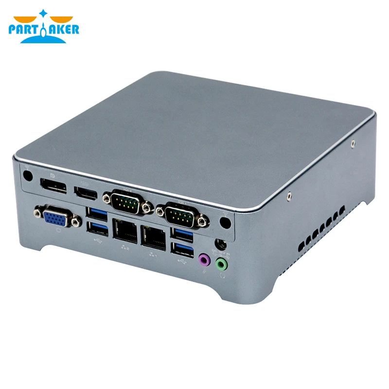 

Partaker N6 c Processor Fanless Mini PC Desktop Industrial Computer Dual Lan 2 COM VGA HD-MI 2.0