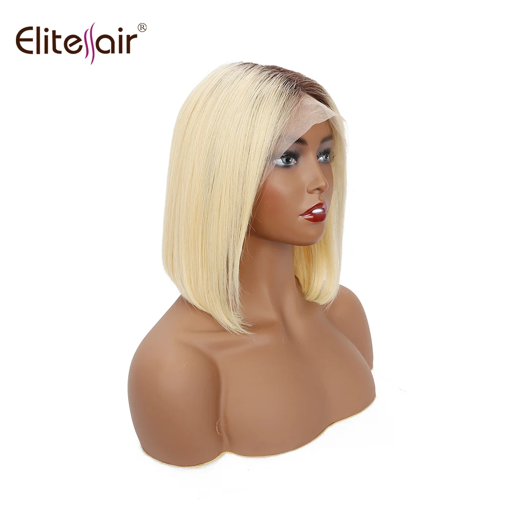 

Quick Shipping Short Cut Ombre Blonde Bob Wigs 1B613 Lace Front Glueless Wig With Pre-plucked Natural Hairline