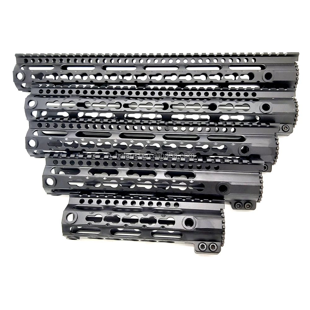 

ar15 Handguard keymod handguard Picatinny Rail Light Weight free Float Quad Rail for M4 M16 AR15 7inch, Black