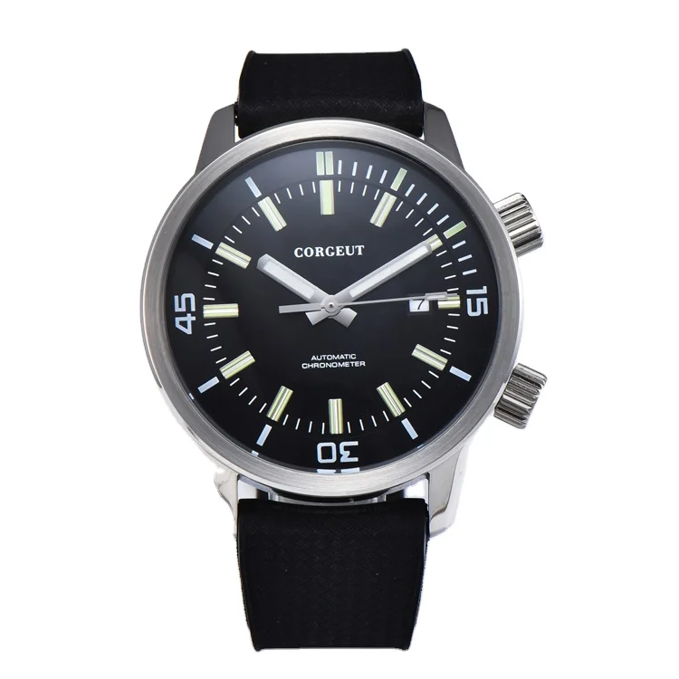 

Hot sale 45mm Corgeut sport SS case Mechanical Automatic Men Watches, 3 colors