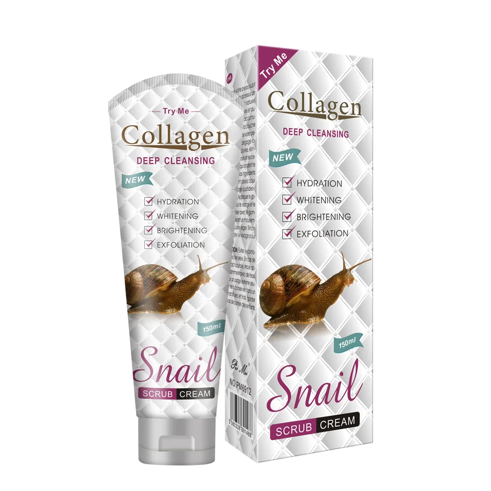 

150ml Snail Collagen Face Body Scrub Cream Skin Care Whitening Exfoliating Deep Cleansing Peeling Wholesale