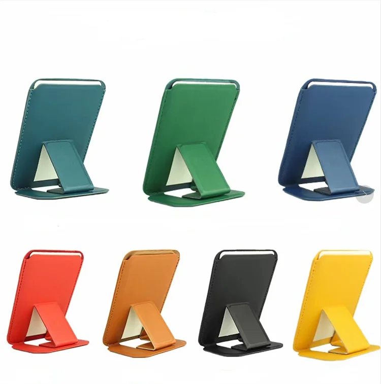 

Magnetic Leather Wallet Card Bag Compatible for iPhone 13 12 11 Mini Pro Max Folding Magnetic Desk Stand