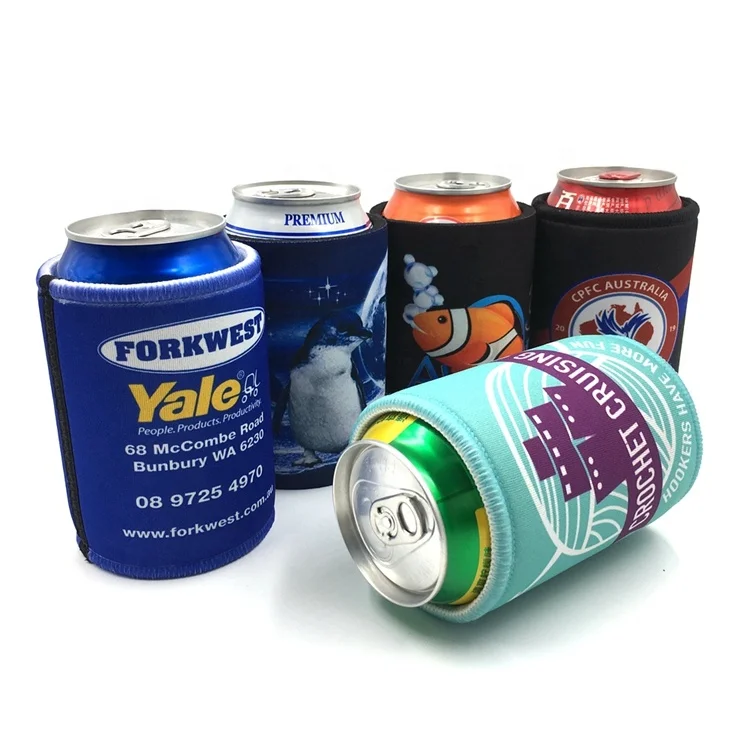 
New Fashion 5mm Custom Logo Print Insulated Foam Slim Neoprene Beer Can Cooler Stubby Holder 