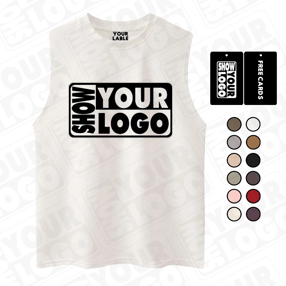 CB120-QL300 Unisex Summer Tank Tops Custom Solid Casual Men's Gym Workout Breathable Suede Fashion Women's Sleeveless Top