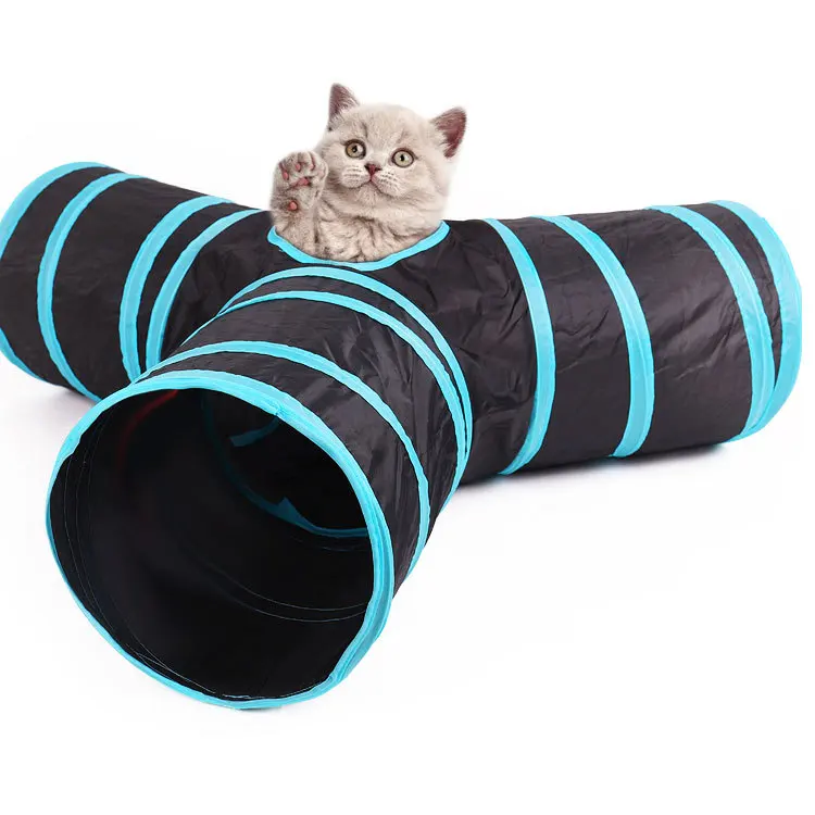 

3 way collapsible cat tunnel cat tunnel foldable cat tube, As picture