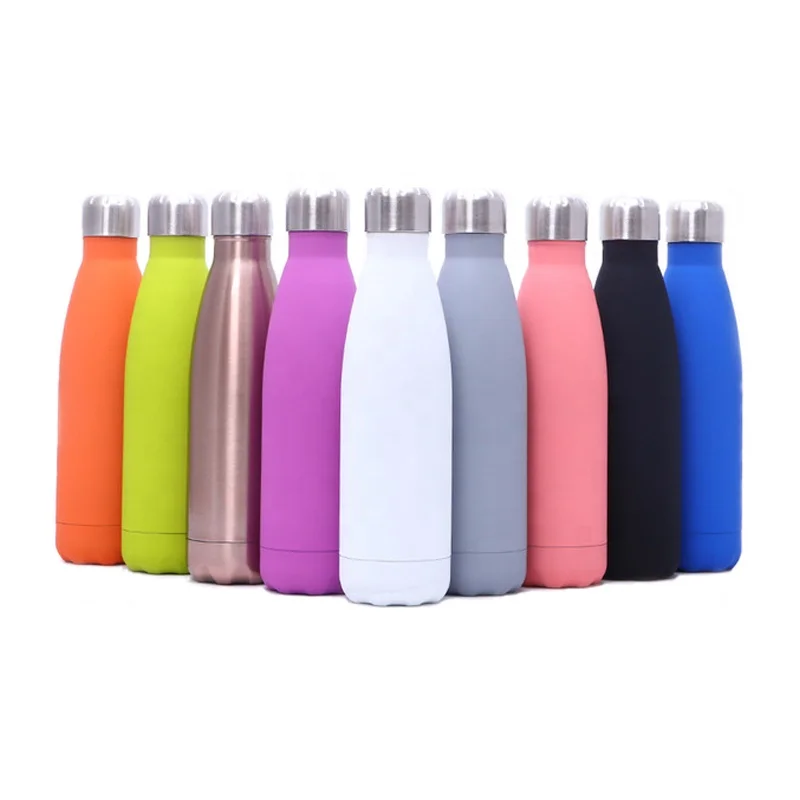 

Hot Sale Portable Sports Insulated Cola Shaped Water Bottle Stainless Steel, Multi colors cola flask