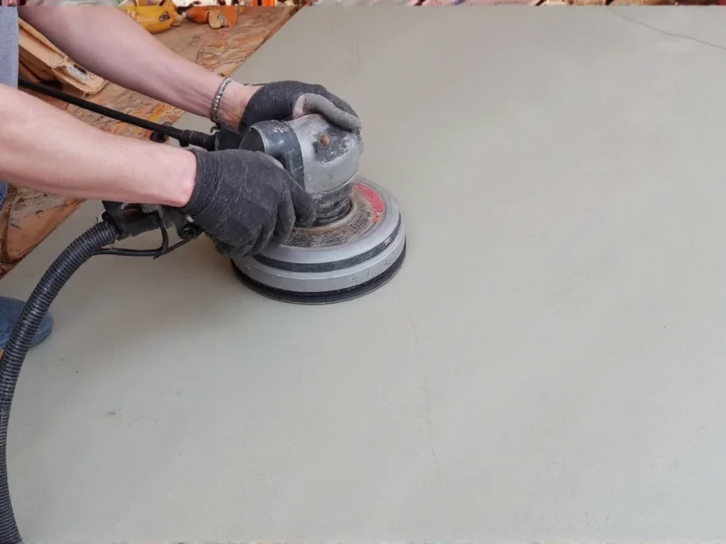 Concrete surface grinding for epoxy adhesion preparation