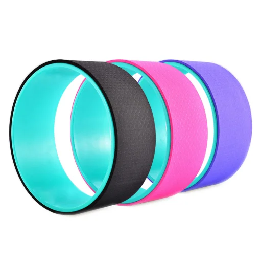 

Back Training Tool Waist Shape Pilates Nonslip Balance Accessory PC TPE Yoga Pilates Circle Ring Fitness Roller Yoga Wheel, Customized color