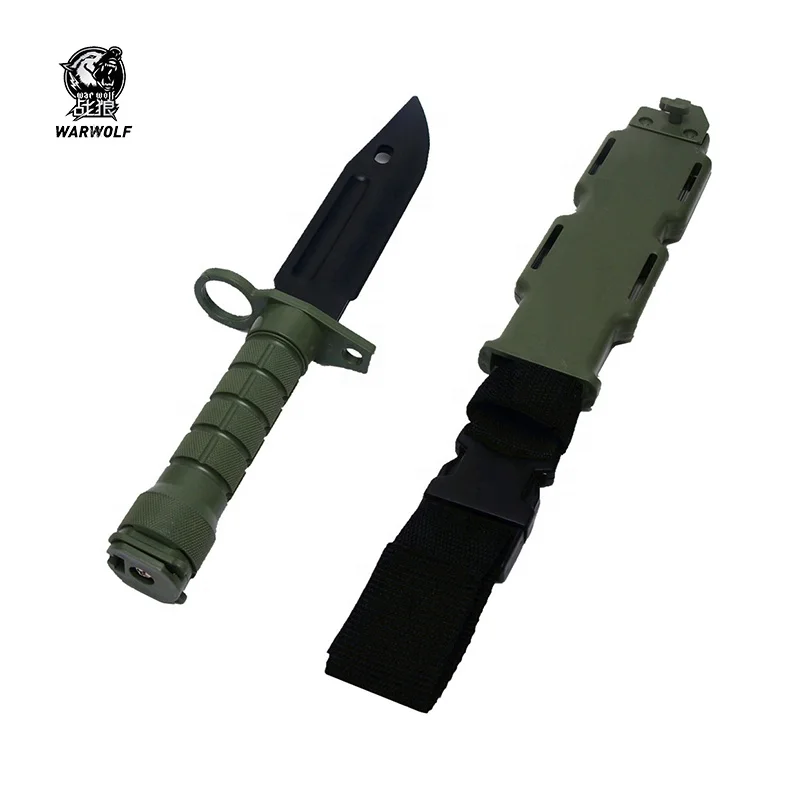 

M9 Top quality training rubber military tactical knife for sale, Blade is balck, and handle is tan