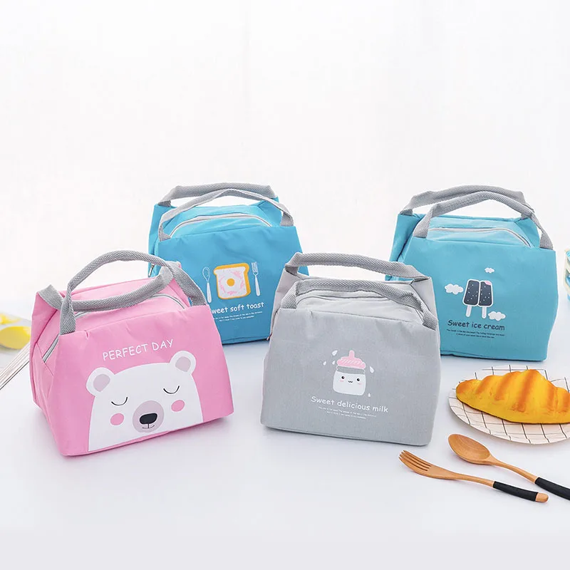 

thermal Insulated Lunch Box Tote Food Picnic Bag Milk Bottle Pouch Cartoon Cute Lunch Bag For Women Girl Kids Children