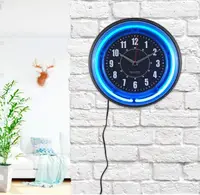 

wholesale 12 Inch Custom clock face neon tube lighting Neon Wall Clock