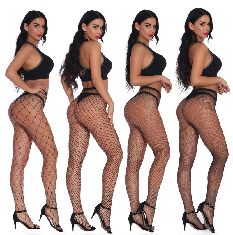 

Cowinner 2020 Womens Fishnet Stockings Mesh Hollow Stretch Bottoming Tights Suspender Pantyhose Thigh High Stockings, Bl;ack