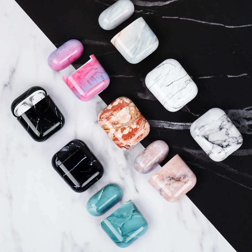 

Marble Pattern Cases For Airpods 1 2 Earphone Case Cute Cover For Air Pods 1 Shell Sleeve Coque