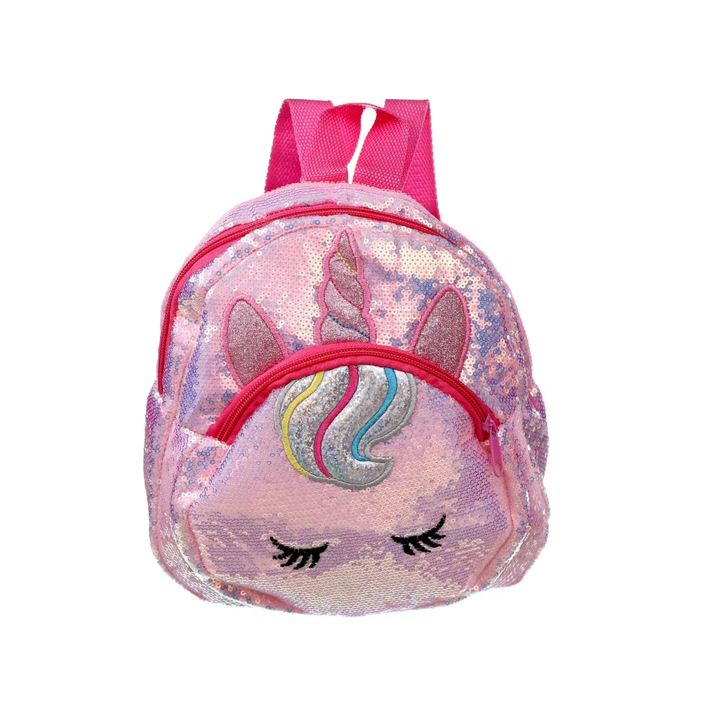 

JANHE Fashion Little Girls mochila Glitter Sequin Mini Unicorn Day Bags Kids Backpack Bagpack For Toddler