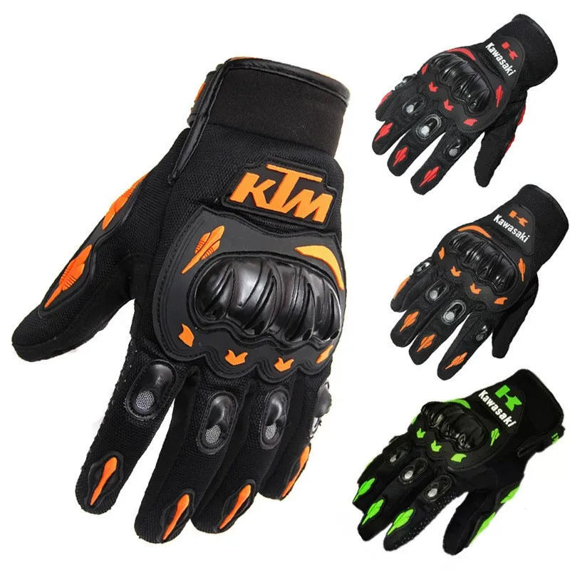 

Outdoor summer motorcycle mittens riding equipment protective wear-resistant bicycle racing full-finger touch screen mittens