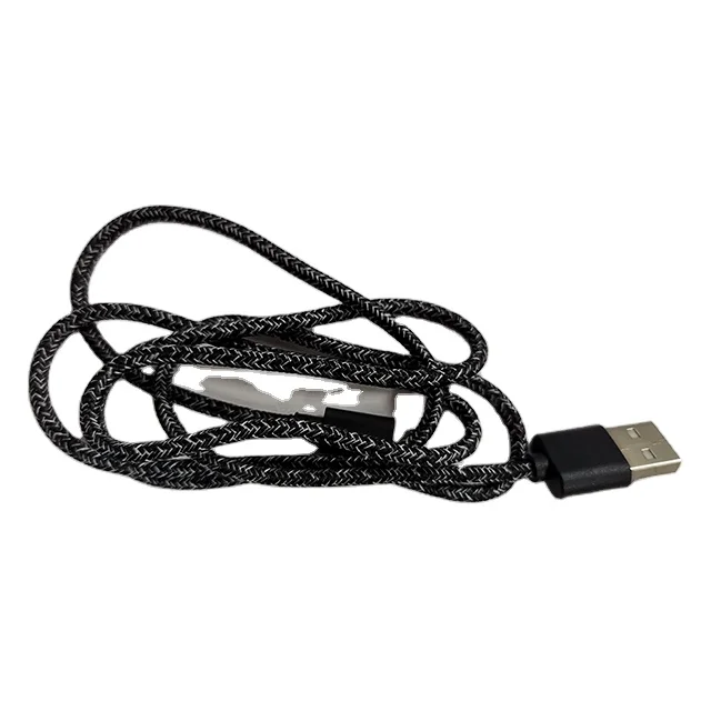 

Customized one meter long high quality PC material black quick filling braided data cable