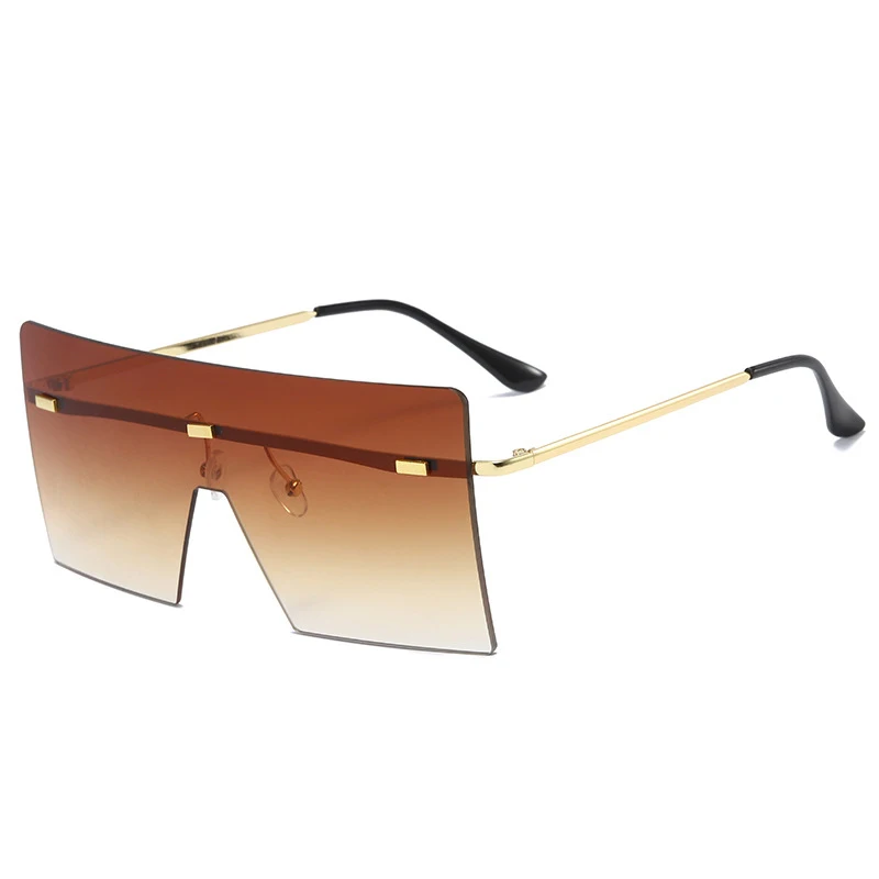 

TingtreeFashion Glasses Rimless Sunglasses Newest 2020 Oversized Customize Men Sunglasses 2021 Women, Custom colors