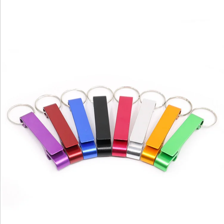 

wholesale popular bar opener stainless steel wine metal keychain Mini bottle opener