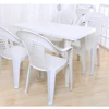 Contemporary coffee shop fast food restaurant white plastic dining table set