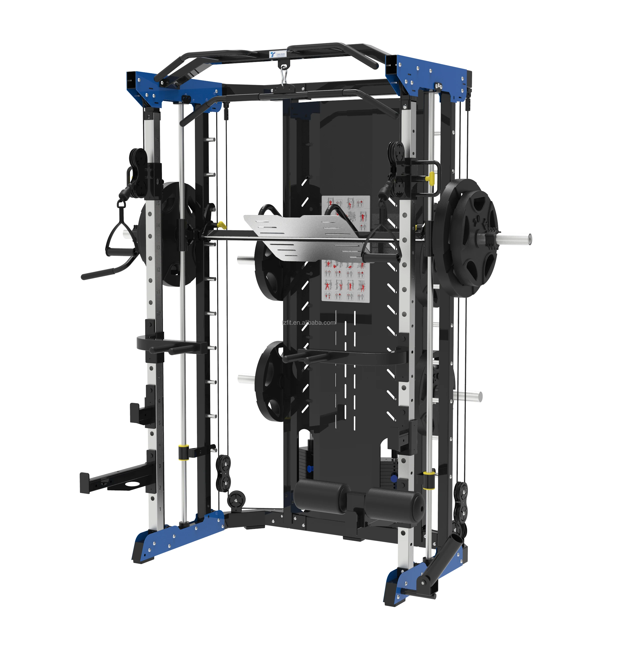 Функциональный тренажер. Trainer Smith Machine Multi Gym. Силовые машины. Многофункциональное оборудование.