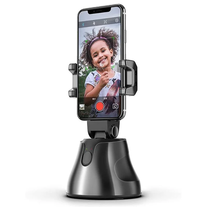 

Portable Handheld Stabiliser Universal Phone Gimbal Live Broadcast 360 Degree Face Tracking Compatible for Android iOS System, Black white