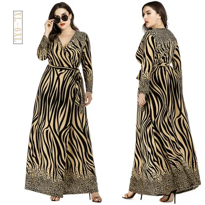 

F10955A Hot sale Summer style casual plus size long dresses for women, As picture
