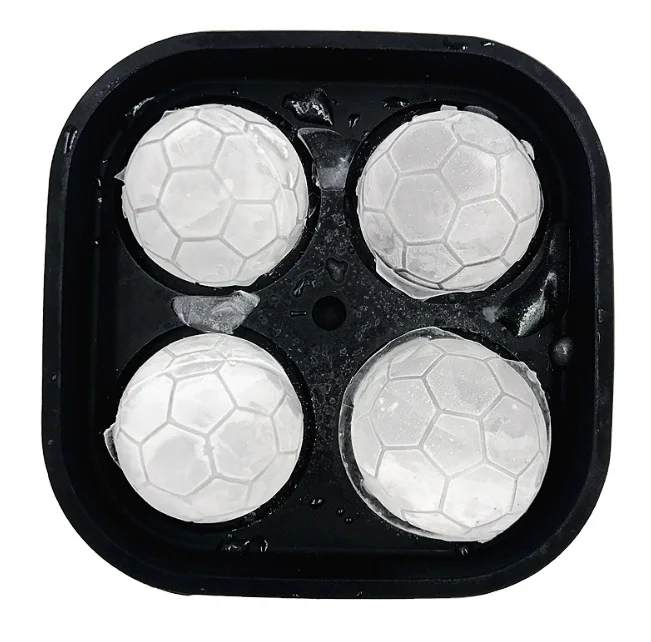 

4 cavities soccer shape ice chocolate mold silicone making soap fondant rubber mould cream maker box cube tray freezer maker, Available in pantone color card