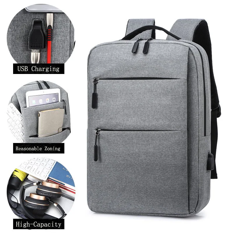 

Custom logo multifunction nylon Waterproof Business Travel backpack Men Smart USB Charging Laptop bags Backpacks Back pack, Blue, grey or customized