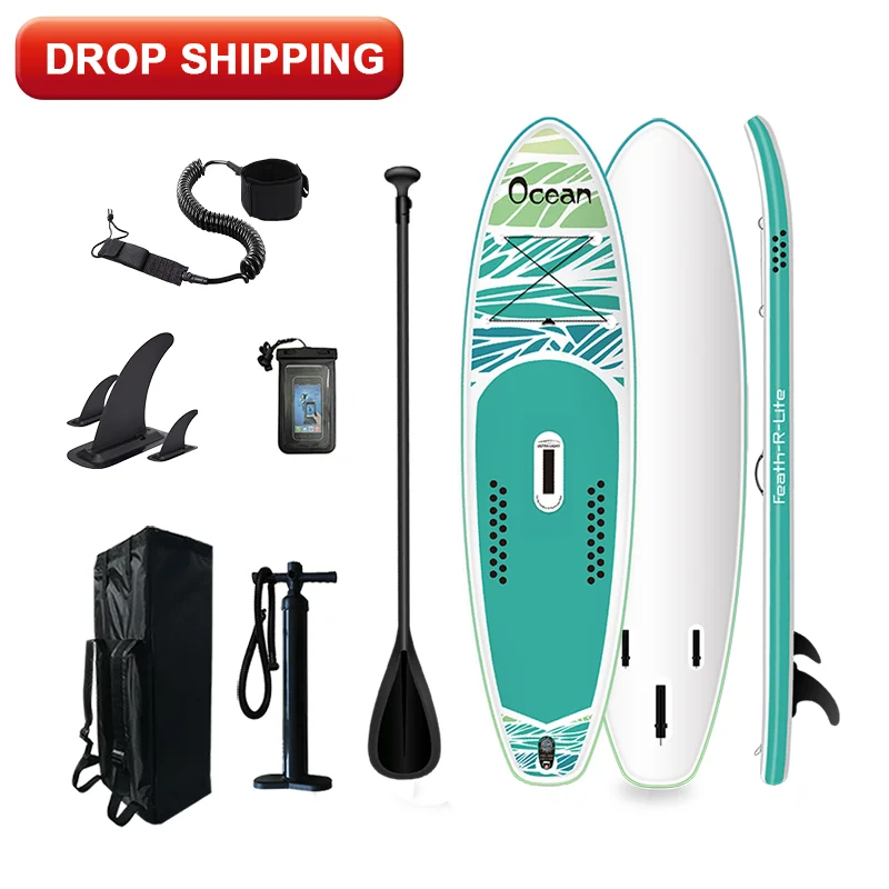 

FUNWATER drop shipping sup paddle board inflatable sup electric surfboard paddle board surf board, Blue