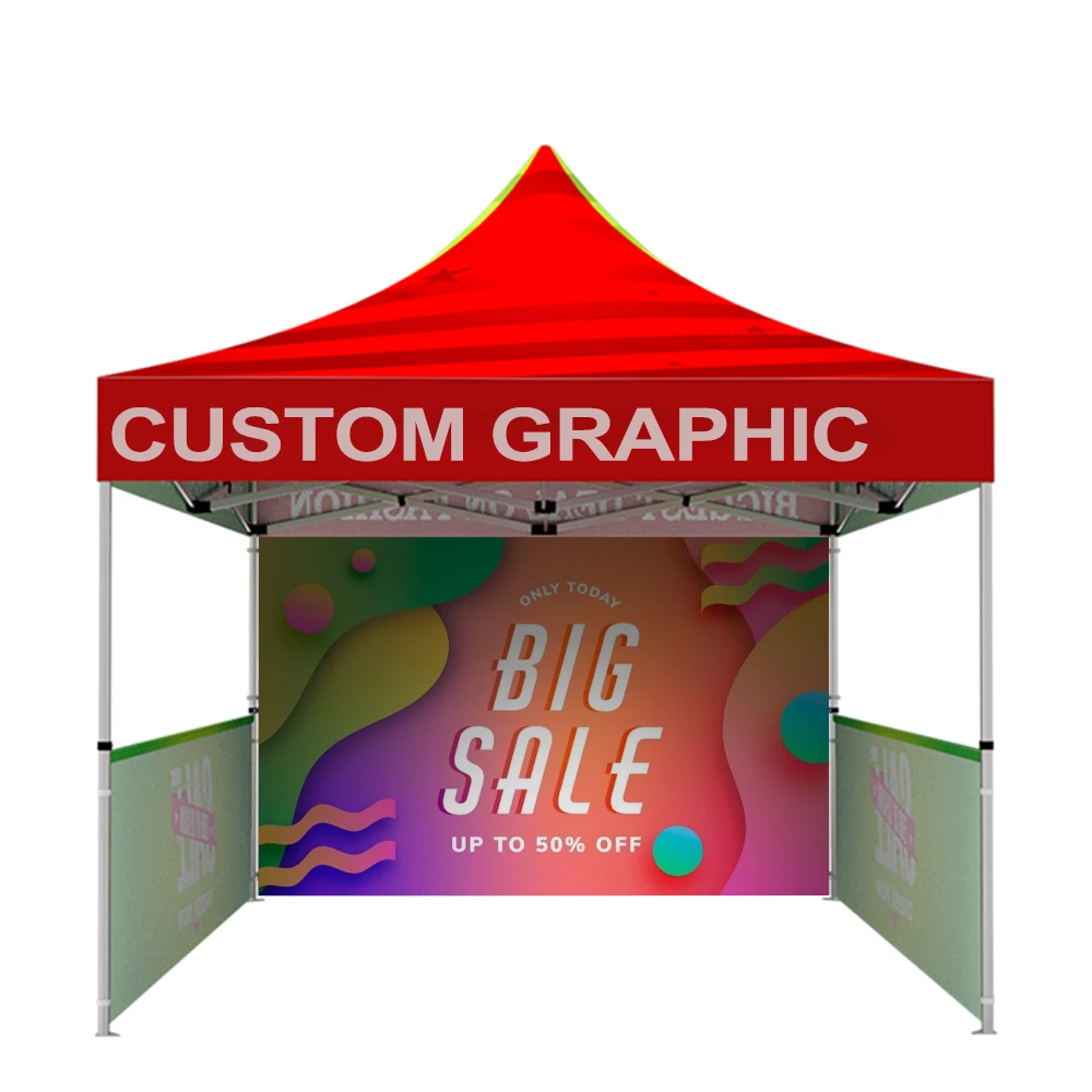 

Foldable Aluminum Frame Trade Show Advertising Gazebo Custom Vendor Vending Tents