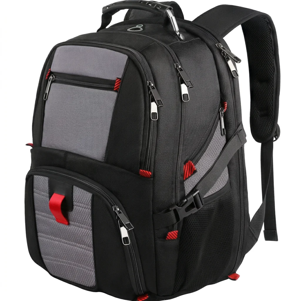 Wholesale Modern Black Large 17"  TSA Waterproof Travel School Backpack for Men Women Laptop Backpack  for School