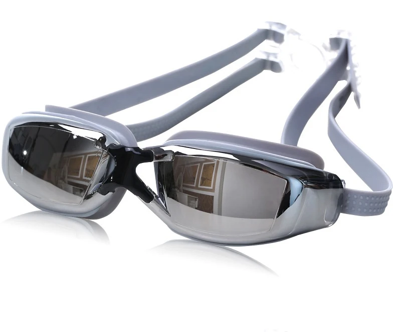 

Comfortable Swim Glasses, Silicone Swim Eyewear Anti-Fog Plating, With Adjustable Strap No Leaking For Adult