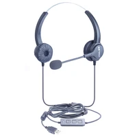 

Dh635d dual ear microphone used in call center computer noise reduction USB headset with sound card