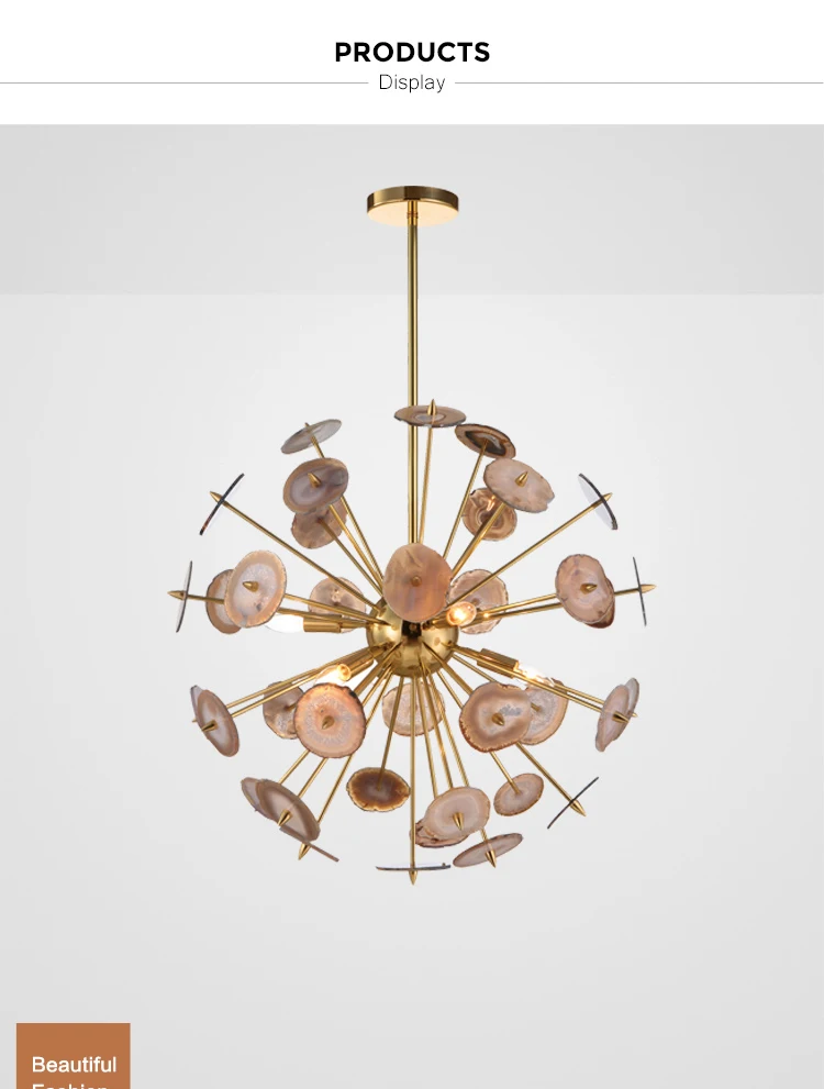 natural agte chandelier modern