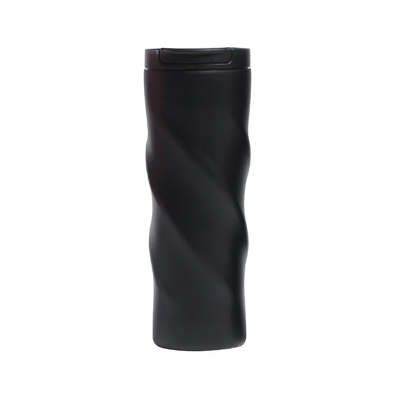 

Stainless Steel Spiral Gradient Flip Straight Drink Creative Linen Flower-shaped Coffee Cup, Multiple colour