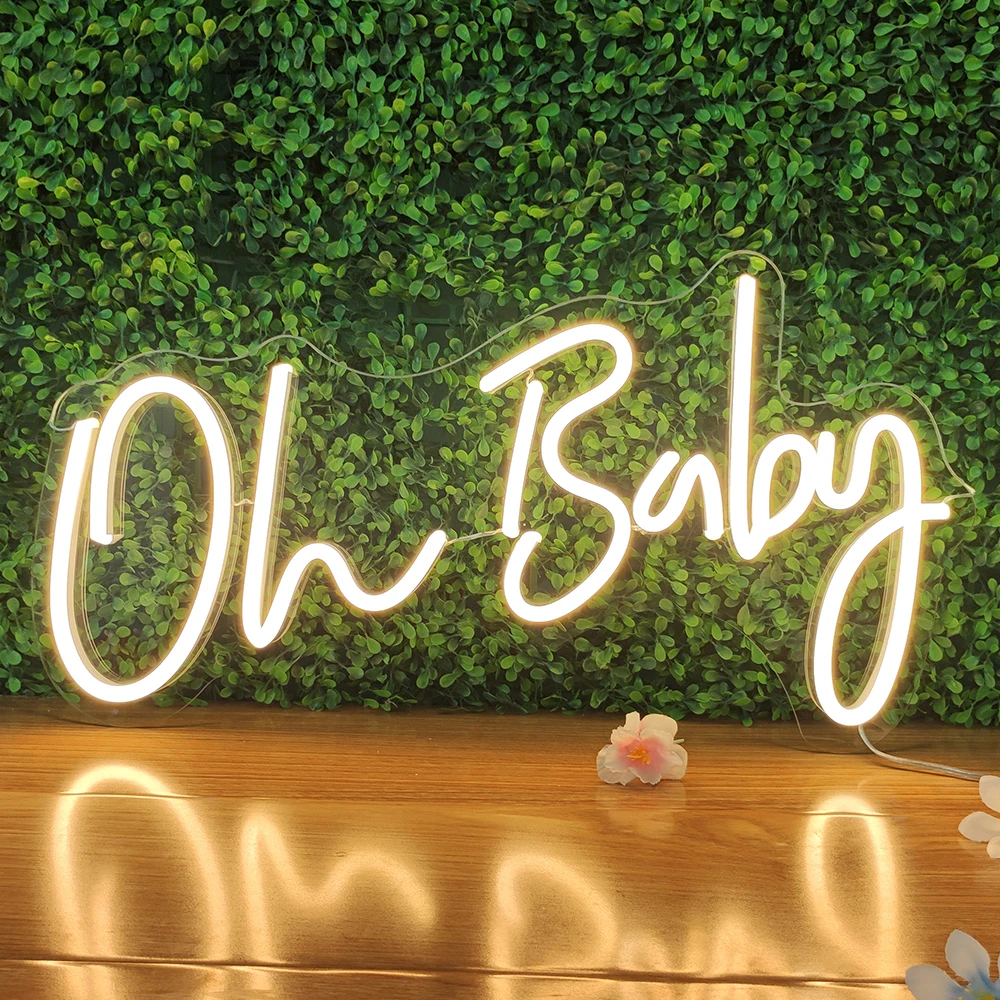 

Wholesale Dropshipping Party Wedding Acrylic Sign Wall Decorations Custom Neon Light Led Alphabet Letters Oh Baby Neon Sign