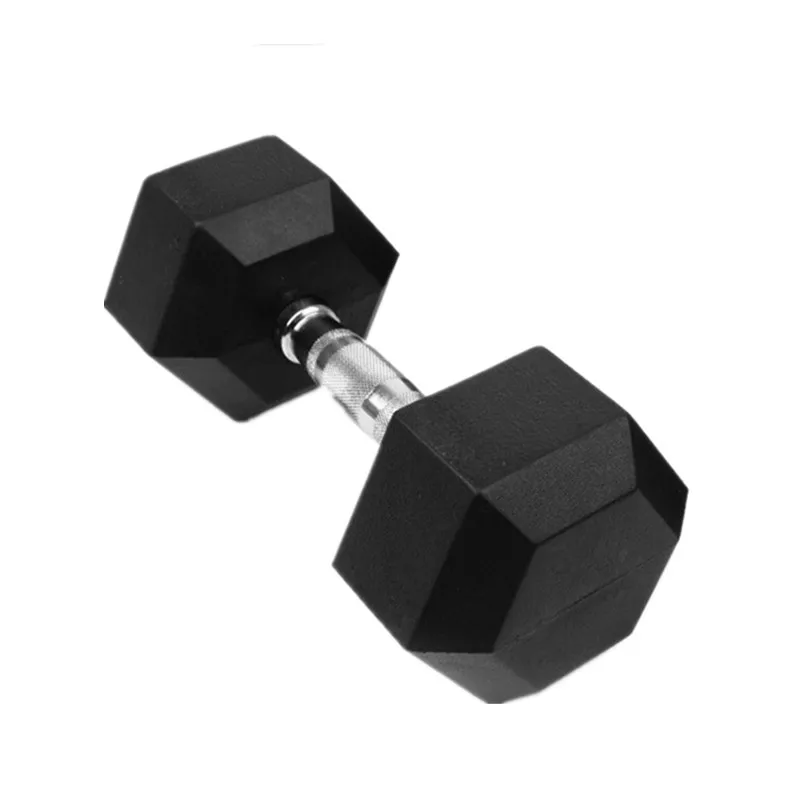 

Dumbbell Gym 10kg Hex Rubber Coated Dumbbell Set, Black