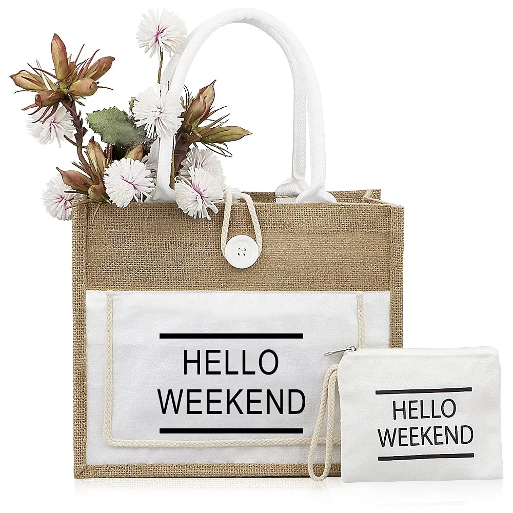 

Gift Custom Logo Eco Reusable Jute Grocery Bag For Small Jute Grocery Bag Price Jute Gunny Bags, Colorful