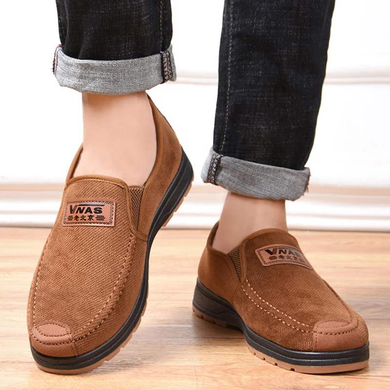 

Casual Loafers Slip on Canvas Breathable Boat Shoes Non Slip Flat Outdoor brand sneakers campus shoes for men brand sneakers, Light brown, deep brown,black
