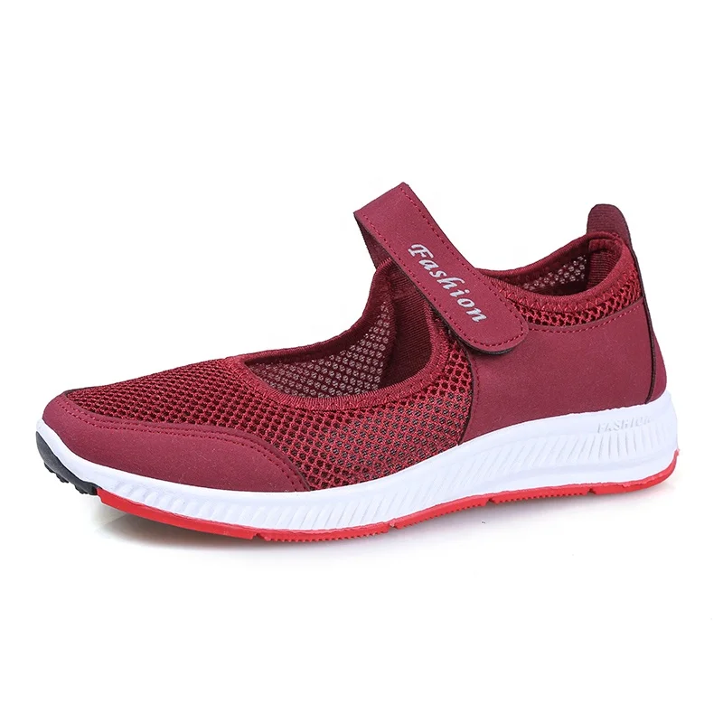 

Cross-border new breathable mesh shoes, soft-soled walking shoes, comfortable women's one drop shipping, Customized color