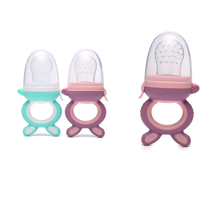 

Newly Designed Rabbit Shape Baby Food Pacifier For baby eating fruit