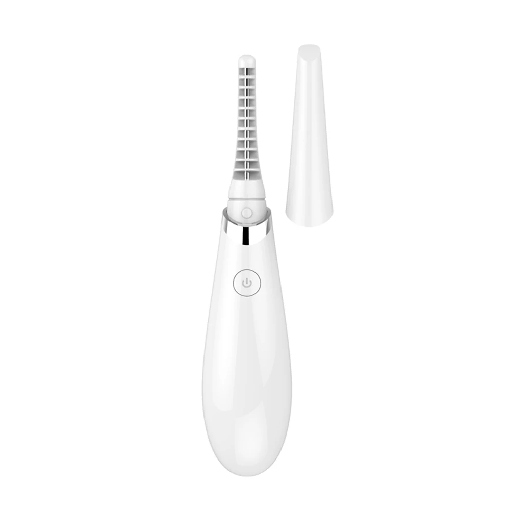 

White Eyelash Curler Home Use Mini USB Rechargeable Eyelash Curler