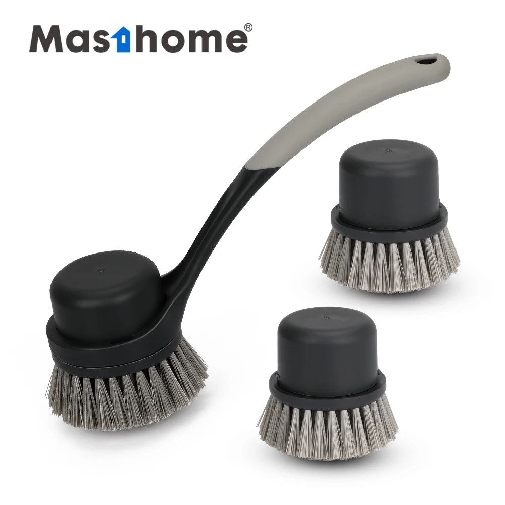 

Masthome High Quality Durable 3 Pcs Replaceable Pp Head Easy Cleaning Pot Wash Dish Brush