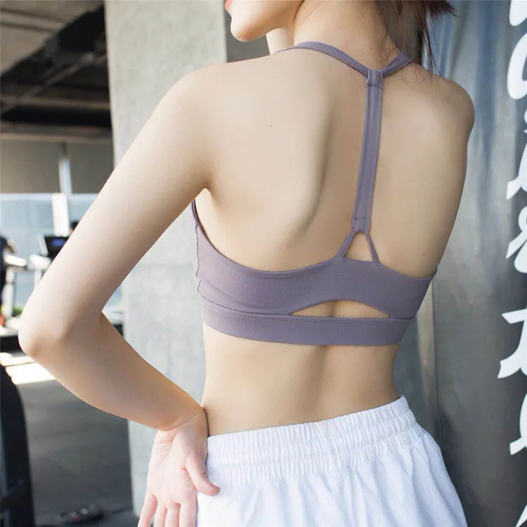 

2021 new fitness bra beauty back fashion running sports fitness bra woman, Picture