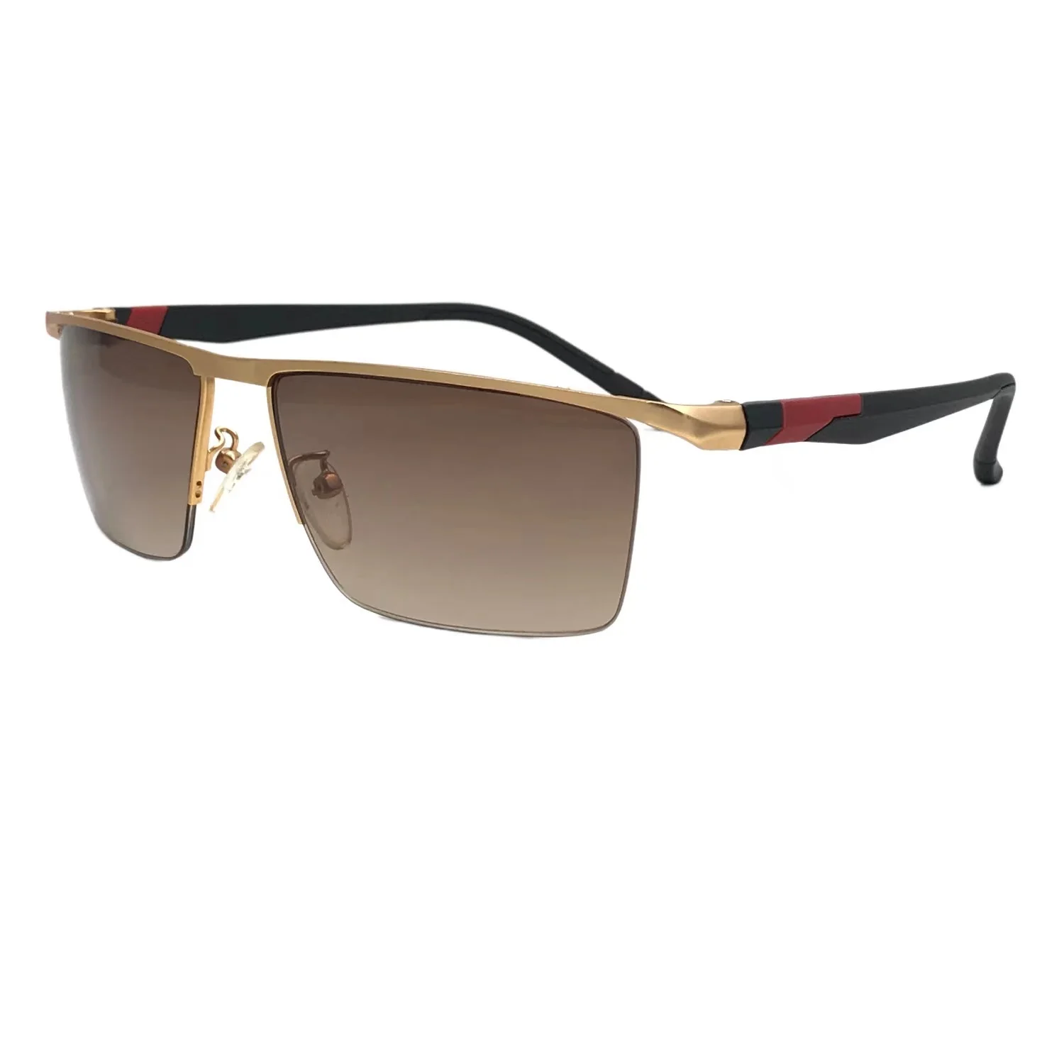 

Luxury metal half frame sunglasses two color TR90 leg summer men's and women's sunshade Sunglasses
