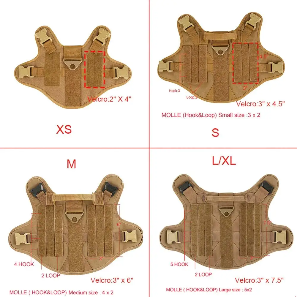 High Quality Military Dog Products K9 Service Dog Harness , Durable Tactical Dog Training Vest