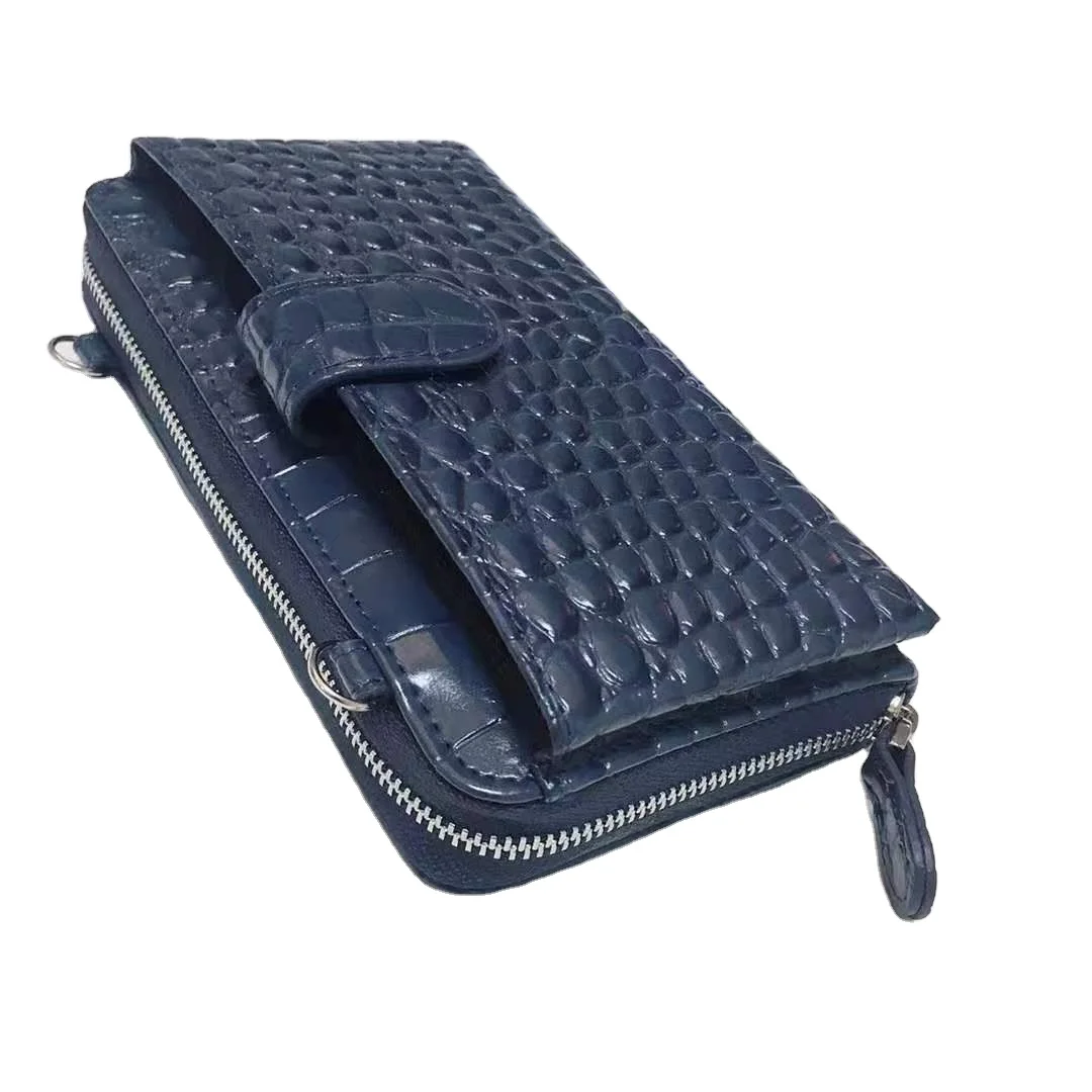 

2021 New Product Wallet Chain Purse Embossed Crocodile Leather Cell Phone Bag Crossbody Mini Phone Bag, Various colors